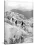 Climbing Through the Bossons Icefall on the Way Up Mont Blanc, Switzerland, Early 20th Century-null-Stretched Canvas