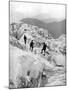 Climbing Through the Bossons Icefall on the Way Up Mont Blanc, Switzerland, Early 20th Century-null-Mounted Giclee Print
