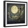 Climbing to the Moon-Sasha-Framed Giclee Print