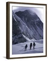 Climbing Towards Mountain Halo, Everest-Michael Brown-Framed Premium Photographic Print