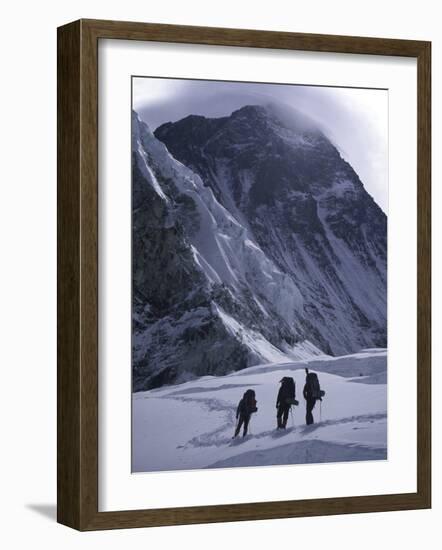 Climbing Towards Mountain Halo, Everest-Michael Brown-Framed Photographic Print
