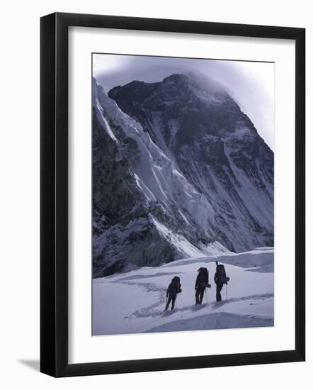 Climbing Towards Mountain Halo, Everest-Michael Brown-Framed Photographic Print