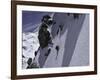 Climbing up a Steep Snow Face, New Zealand-Michael Brown-Framed Photographic Print