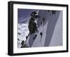 Climbing up a Steep Snow Face, New Zealand-Michael Brown-Framed Photographic Print