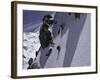 Climbing up a Steep Snow Face, New Zealand-Michael Brown-Framed Photographic Print