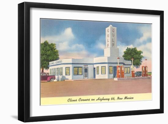 Clines Corners Gas Station, Route 66-null-Framed Art Print