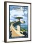 Clingmans Dome - Great Smoky Mountains National Park, TN-Lantern Press-Framed Art Print