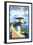 Clingmans Dome - Great Smoky Mountains National Park, TN-Lantern Press-Framed Art Print