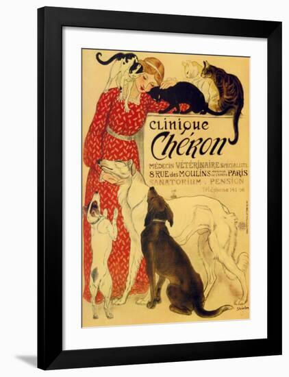 Clinique Cheron, c.1905-Théophile Alexandre Steinlen-Framed Art Print