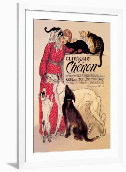 Clinique Cheron, Veterinary Medicine and Hotel-Th?ophile Alexandre Steinlen-Framed Art Print