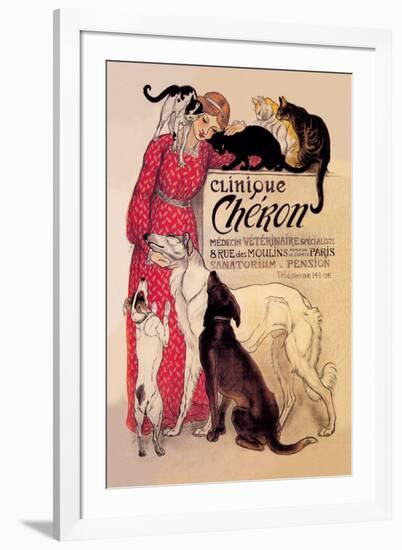 Clinique Cheron, Veterinary Medicine and Hotel-Théophile Alexandre Steinlen-Framed Art Print