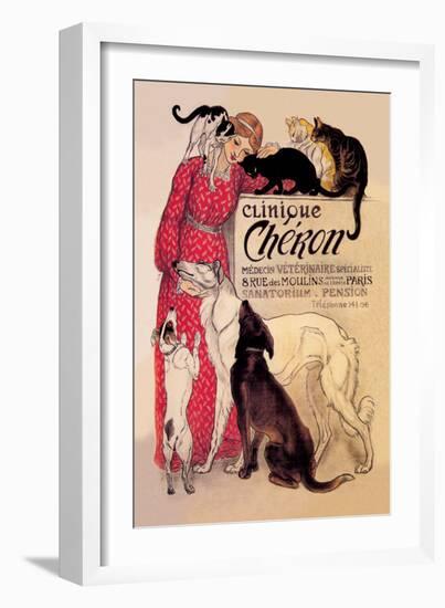 Clinique Cheron, Veterinary Medicine and Hotel-Théophile Alexandre Steinlen-Framed Art Print