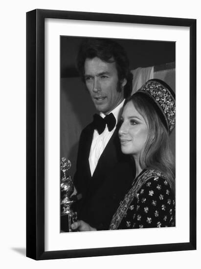 Clint Eastwood and Barbara Streisand-null-Framed Art Print