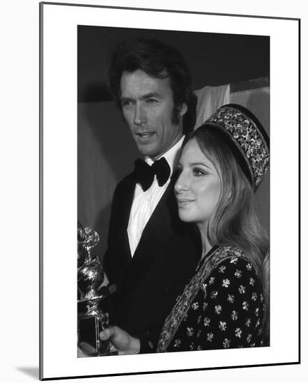 Clint Eastwood and Barbara Streisand-null-Mounted Art Print