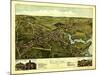 Clinton, Connecticut - Panoramic Map-Lantern Press-Mounted Art Print