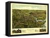 Clinton, Connecticut - Panoramic Map-Lantern Press-Framed Stretched Canvas