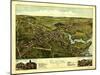 Clinton, Connecticut - Panoramic Map-Lantern Press-Mounted Art Print