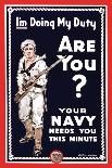 Your Navy Needs You, c.1914-Clinton Jordan-Framed Art Print