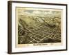 Clinton, Massachusetts - Panoramic Map-Lantern Press-Framed Art Print