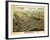 Clinton, Massachusetts - Panoramic Map-Lantern Press-Framed Art Print