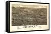 Clinton, New York - Panoramic Map-Lantern Press-Framed Stretched Canvas