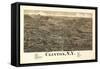 Clinton, New York - Panoramic Map-Lantern Press-Framed Stretched Canvas