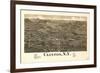 Clinton, New York - Panoramic Map-Lantern Press-Framed Premium Giclee Print