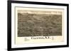 Clinton, New York - Panoramic Map-Lantern Press-Framed Premium Giclee Print