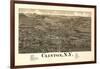 Clinton, New York - Panoramic Map-Lantern Press-Framed Art Print