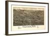 Clinton, New York - Panoramic Map-Lantern Press-Framed Art Print