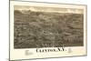 Clinton, New York - Panoramic Map-Lantern Press-Mounted Art Print