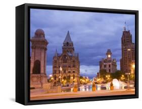 Clinton Square, Syracuse, New York State, United States of America, North America-Richard Cummins-Framed Stretched Canvas