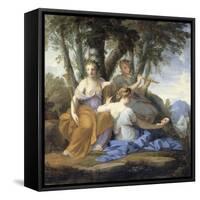 Clio, Euterpe et Thalie-Eustache Le Sueur-Framed Stretched Canvas