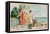 Clio (History) and Calliope (Heroic Poetry)-null-Framed Stretched Canvas