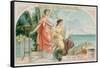 Clio (History) and Calliope (Heroic Poetry)-null-Framed Stretched Canvas