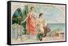 Clio (History) and Calliope (Heroic Poetry)-null-Framed Stretched Canvas