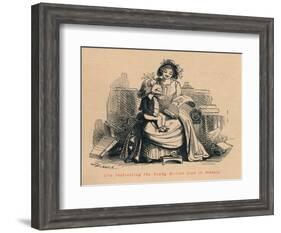 'Clio instructing the Young British Lion in History', c1860, (c1860)-John Leech-Framed Giclee Print