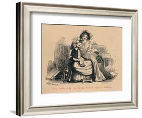 'Clio instructing the Young British Lion in History', c1860, (c1860)-John Leech-Framed Giclee Print