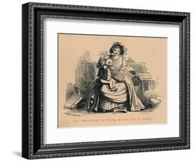 'Clio instructing the Young British Lion in History', c1860, (c1860)-John Leech-Framed Giclee Print