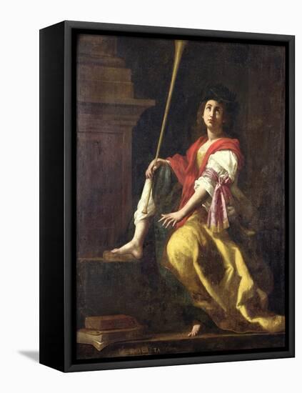 Clio, Muse of History, 1624-Giovanni Baglione-Framed Stretched Canvas