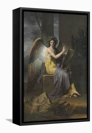 Clio, Muse of History, 1800, by Charles Meynier, 1768-1832, French painting,-Charles Meynier-Framed Stretched Canvas