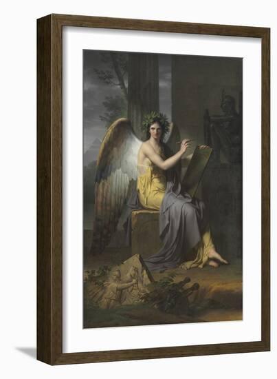 Clio, Muse of History, 1800, by Charles Meynier, 1768-1832, French painting,-Charles Meynier-Framed Art Print