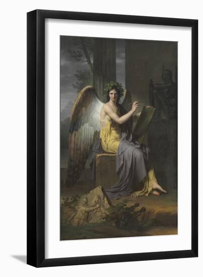 Clio, Muse of History, 1800, by Charles Meynier, 1768-1832, French painting,-Charles Meynier-Framed Art Print