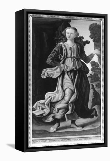 Clio, Muse of History-Giovanni Santi Or Sanzio-Framed Stretched Canvas