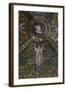 Clipeus with Mystic Lamb Supported by Four Angels and Nature Motifs, Mosaic-null-Framed Giclee Print