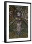 Clipeus with Mystic Lamb Supported by Four Angels and Nature Motifs, Mosaic-null-Framed Giclee Print