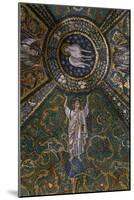 Clipeus with Mystic Lamb Supported by Four Angels and Nature Motifs, Mosaic-null-Mounted Giclee Print