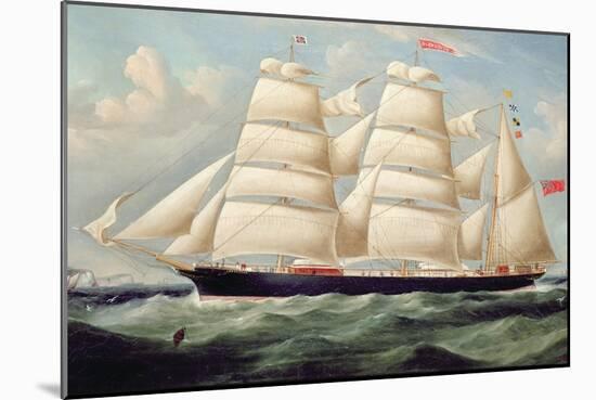 Clipper Barque 'Clendovey'-Richard B. Spencer-Mounted Giclee Print