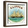 Clipper Brand Cigar Box Label, Nautical-Lantern Press-Framed Art Print