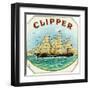 Clipper Brand Cigar Box Label, Nautical-Lantern Press-Framed Art Print